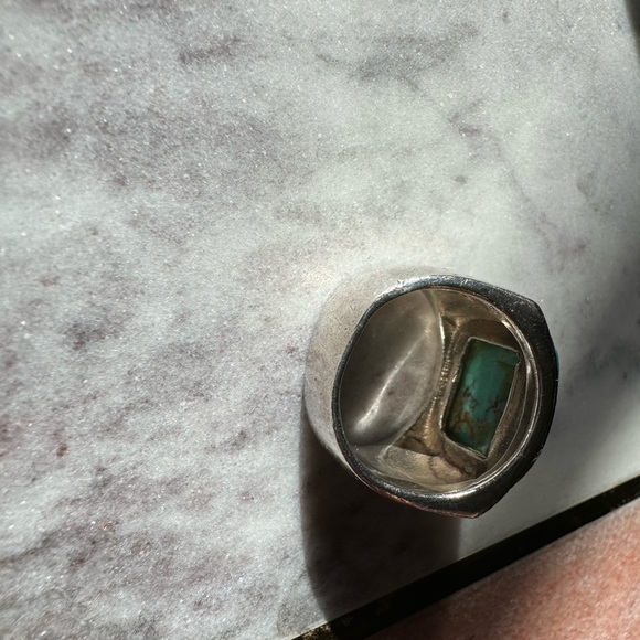 Beautiful real turquoise silver ring ~ - Picture 11 of 13